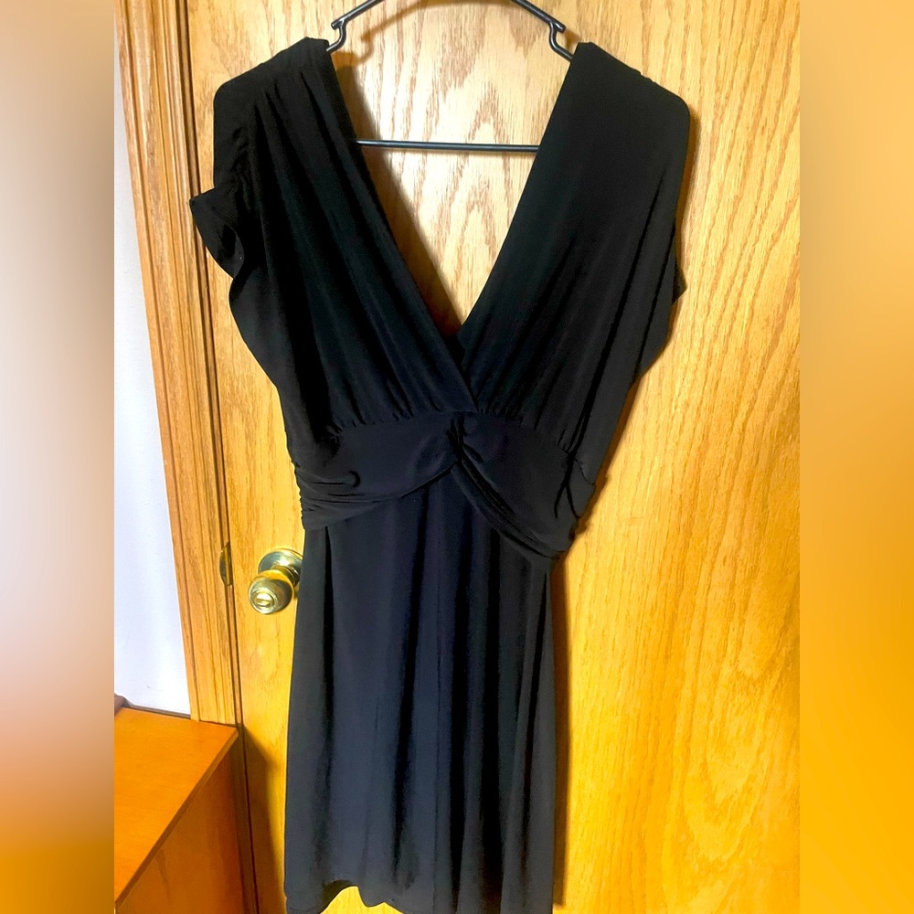 Black dress with open back